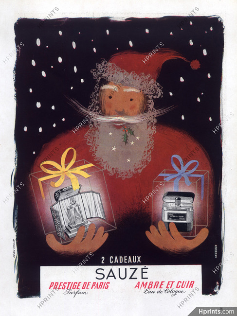 Sauzé (Perfumes) 1947 Jean Colin, Prestige de Paris, Ambre et Cuir, Santa