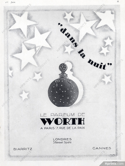 Worth (Perfumes) 1926 Dans La Nuit Star