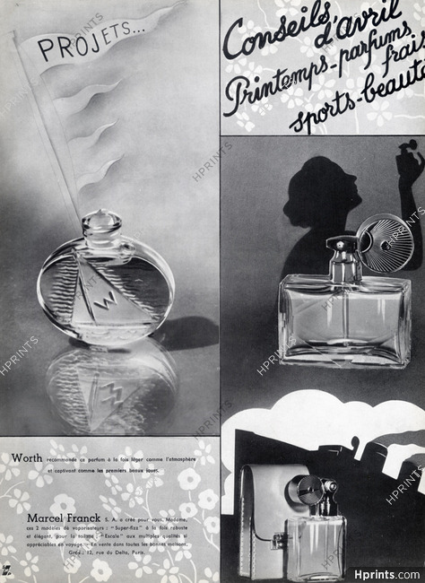 Worth (Perfumes) 1936 Marcel Franck, Atomizer
