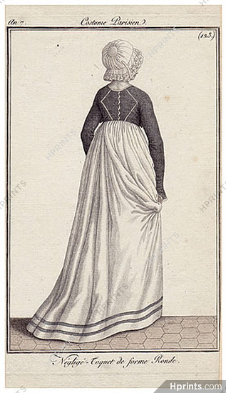 Le Journal des Dames et des Modes 1799 Costume Parisien N°123