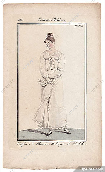 Le Journal des Dames et des Modes 1813 Costume Parisien N°1328 Chinese Hairstyle Horace Vernet