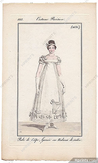 Le Journal des Dames et des Modes 1817 Costume Parisien N°1631 Horace Vernet