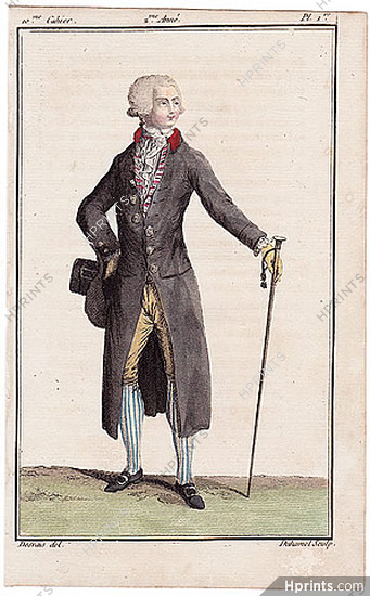 Magasin des Modes Nouvelles Françoises et Angloises 1787 cahier n°10, plate n°1, Desrais