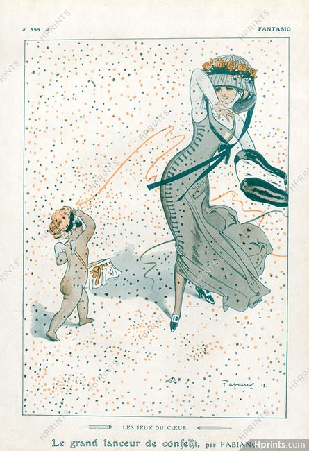 Fabien Fabiano 1909 "Le grand lanceur de Confetti", Angel