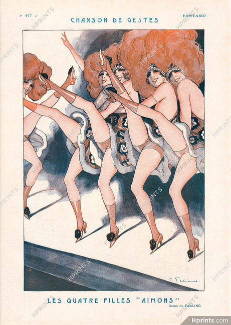 Fabien Fabiano 1925 Chorus Girls, Cancan