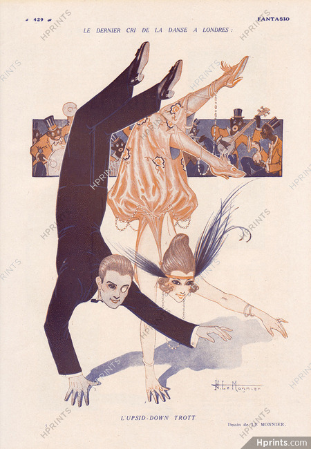 Henry Le Monnier 1920 The new Dance in London, L'Upsid-Down Trott, Jazz Band