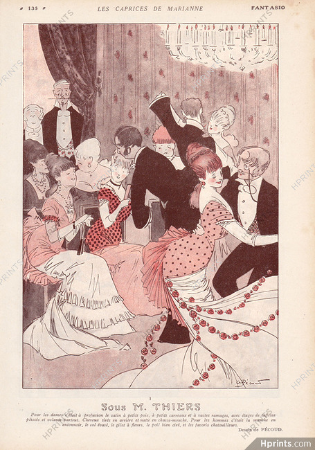 André Pécoud 1920 Dancers at the time of Mr. Thiers Elegantes