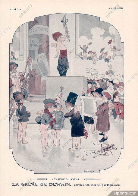 Chéri Hérouard 1909 The Strike, Children, Angels