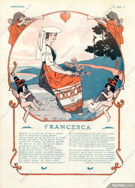 Chéri Hérouard 1910 Francesca, Poem Georges de Porto-Riche