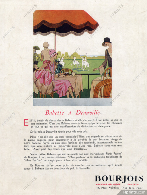 Bourjois (Cosmetics) 1927 Babette à Deauville, Polo