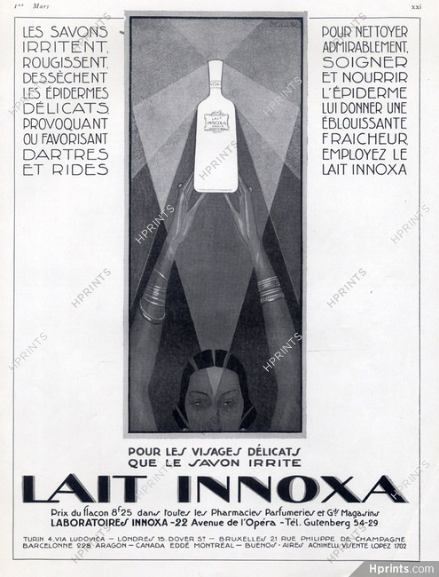 Innoxa (Cosmetics) 1928 Claude, Art Deco