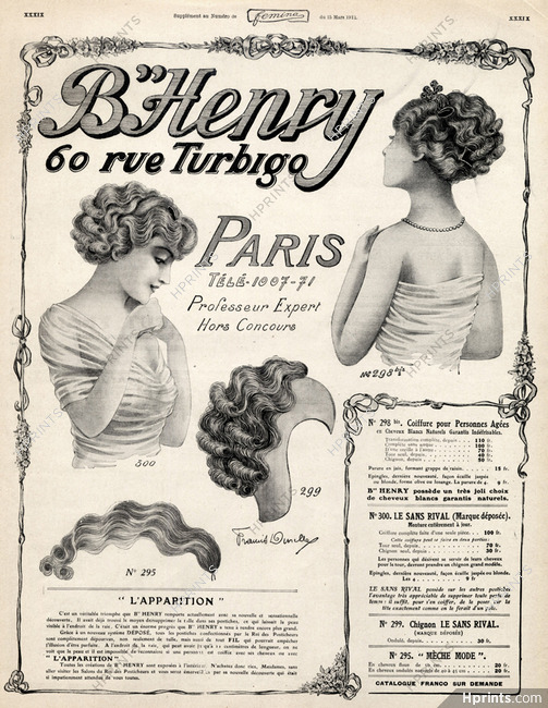 Henry (Hairstyle) 1911 Hairpieces, Wig