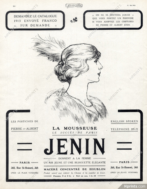 Pierre & Albert Jenin (Hairstyle) 1918 Wig