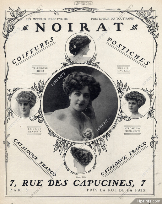 Noirat (Hairstyle) 1908 Hairpieces