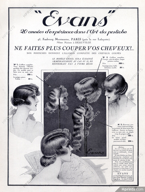 Evans (Hairstyle) 1924 Hairpieces