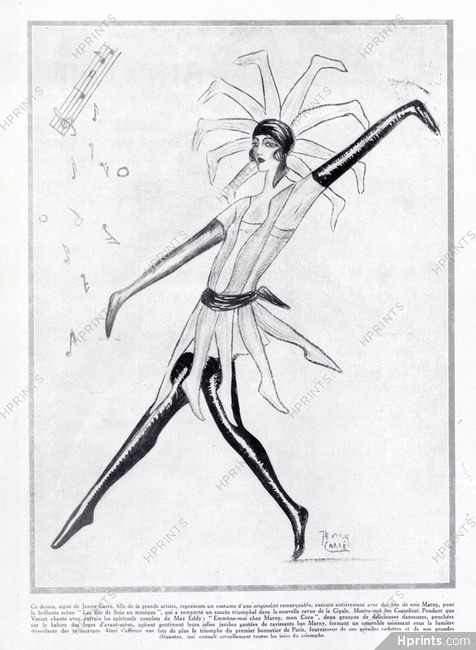 Marny (Stockings) 1924 Jenny Carré, La Cigale Music Hall, Cabaret
