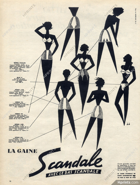 Scandale (Lingerie) 1953 J.Jacquelin, Girdle