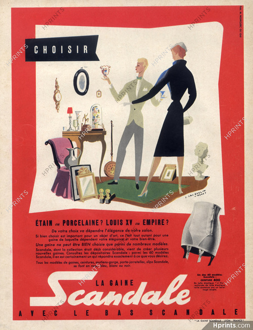 Scandale (Lingerie) 1954 Girdle, Jean Jacquelin