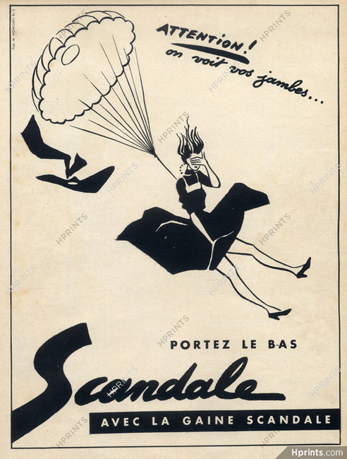 Scandale (Stockings) 1953 Raymond de Lavererie, Parachutist