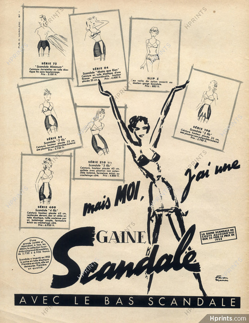 Scandale (Lingerie) 1952 Facon Marrec, Girdle