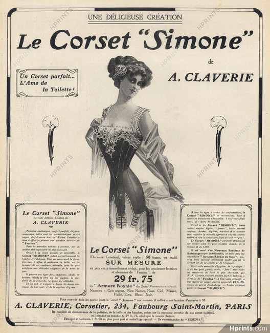 Claverie (Corsetmaker) 1909 "Simone"