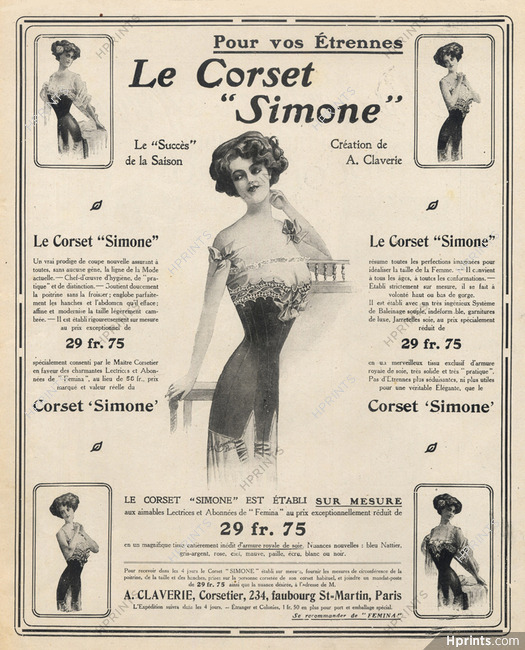 Claverie (Lingerie) 1909 "Simone"