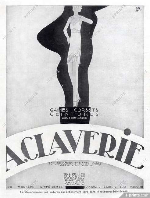 Claverie (Lingerie) 1930 Renéburel, Girdle (L)
