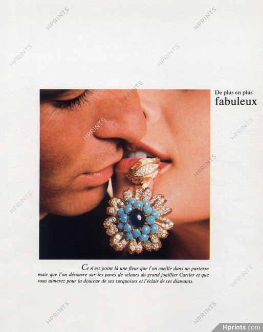 Cartier (Jewels) 1968 Brooch Turquoise & Diamonds