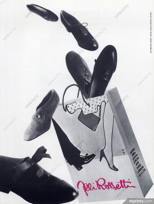 Rossetti (Shoes) 1980 Bag, René Gruau