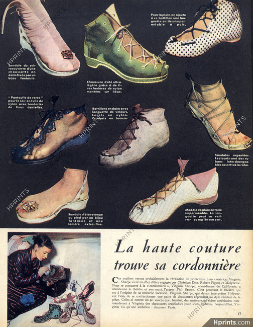 Virginia Sharpe (Shoes) 1949 Sandales, Botillons