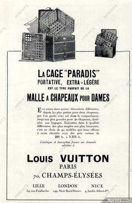 Louis Vuitton 1923 La Cage Paradis, Suitcase for Hats