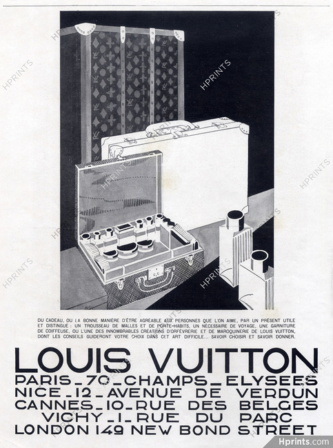 Art Poster Louis Vuitton Old Black and White Bond St Ad