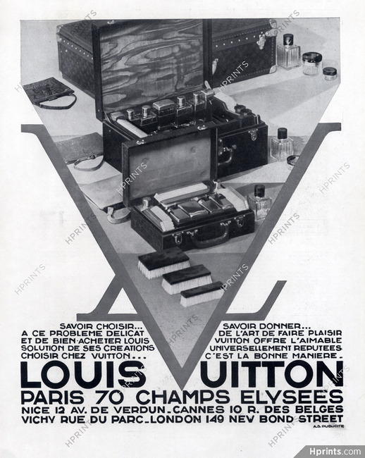 Advertisement for Louis Vuitton, Trunk and Bag Manufacturer - 1908 - PICRYL  - Public Domain Media Search Engine Public Domain Search