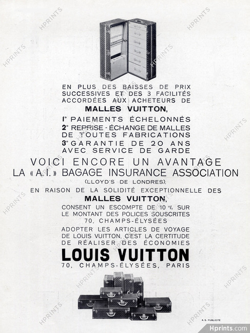 Louis Vuitton (Luggage) 1932 Suitcases for Clothes