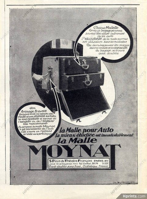 Moynat (Luggage) 1925 Malle pour Auto
