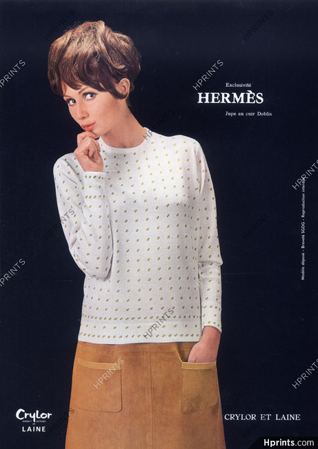 Hermès (Couture) 1962 Jupe en Cuir Doblis