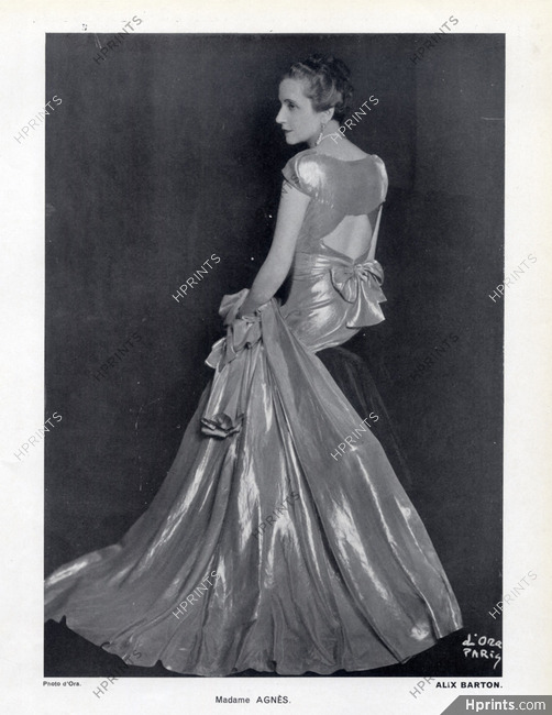 Alix Barton 1933 backless Evening Gown, Photo Madame D'Ora