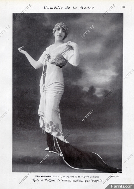 Paquin 1913 Germaine Bailac, Dress & Hat Léon Bakst