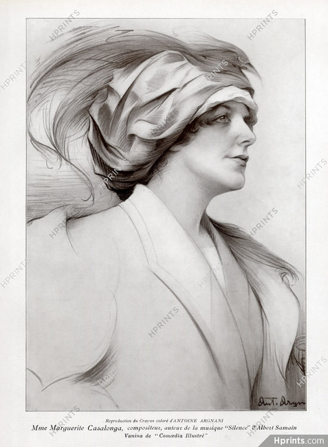 Marguerite Casalonga 1911 Antoine Argnani, Portrait