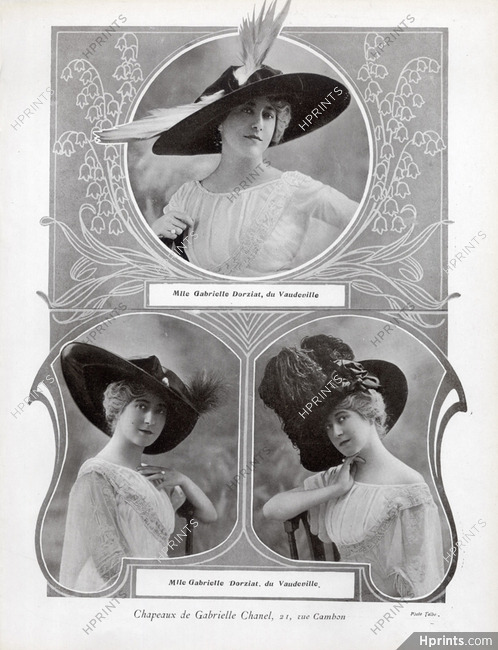 Chanel (Millinery) 1911 Gabrielle Dorziat