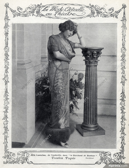 Paquin 1910 Miss Lantelme Portrait