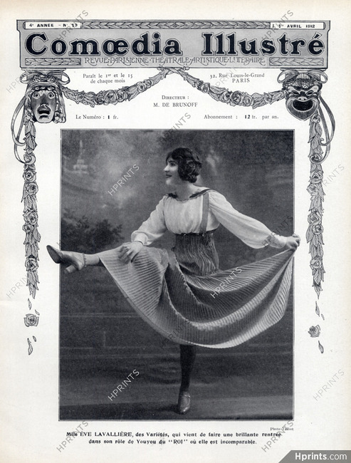Eve Lavallière 1912 Theatre Costume