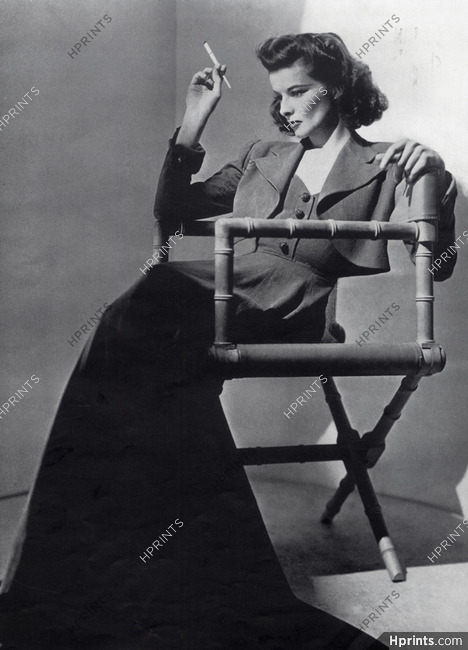 Katharine Hepburn 1940 Portrait, Cigarette Holder, Photo George Hoyningen-Huene
