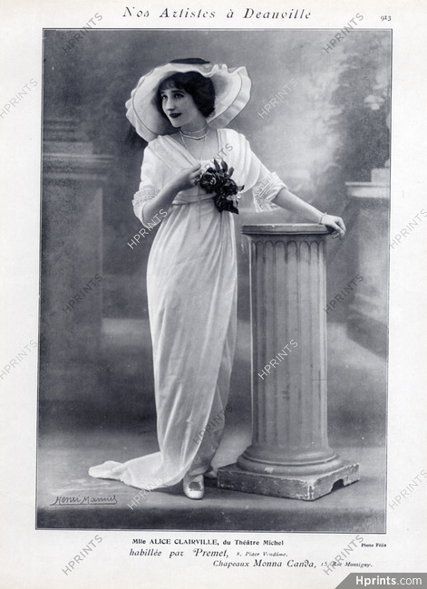 Premet 1912 Alice Clairville, Evening Gown
