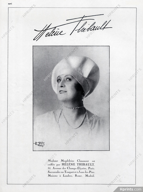 Hélène Thibault (Millinery) 1928 Magdeleine Chaumont, Béret Hat