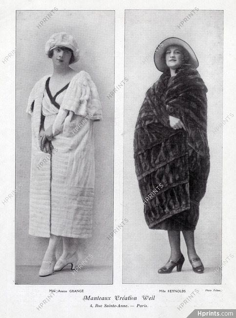 Weil 1912 Anette Grange, Miss Reynolds, Fur Coat