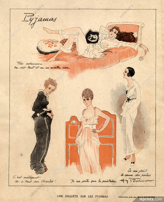 Henry Fournier 1919 Pajamas