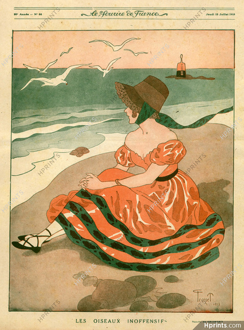 Guy Georget 1918 The Birds, Woman on the Beach