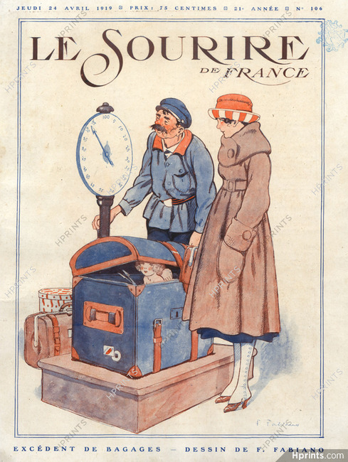Fabien Fabiano 1919 "Excédent de bagages" Excess Baggage