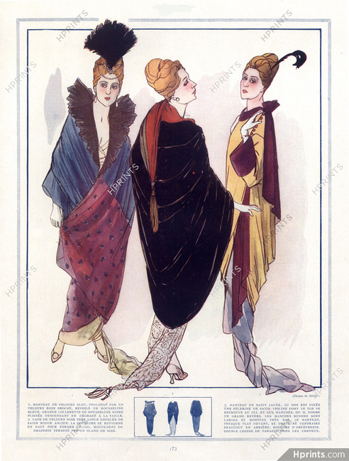 Soulié 1914 Fashion Illustrations Evening Coats